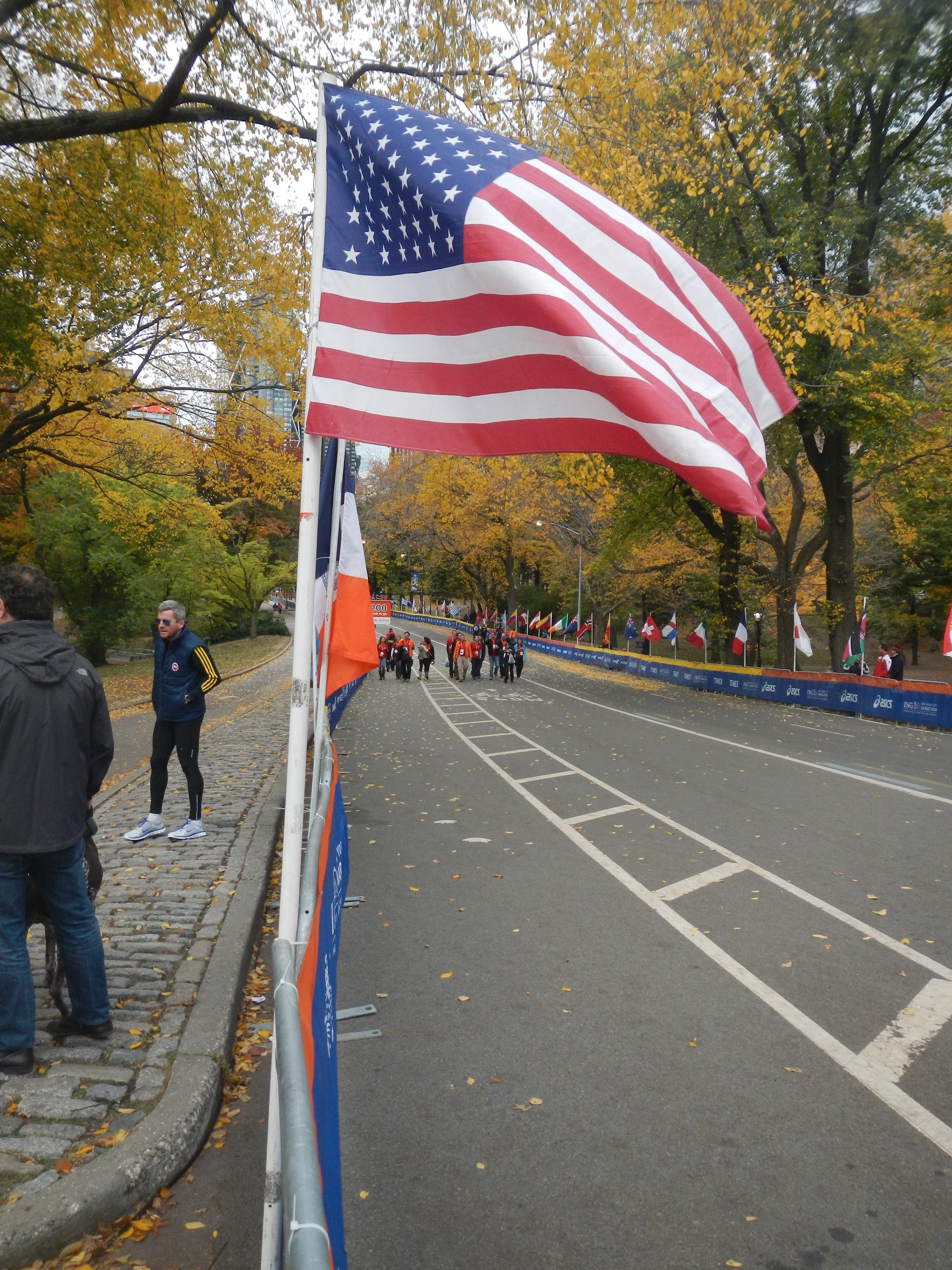 The American Flag. New York City Marathon.